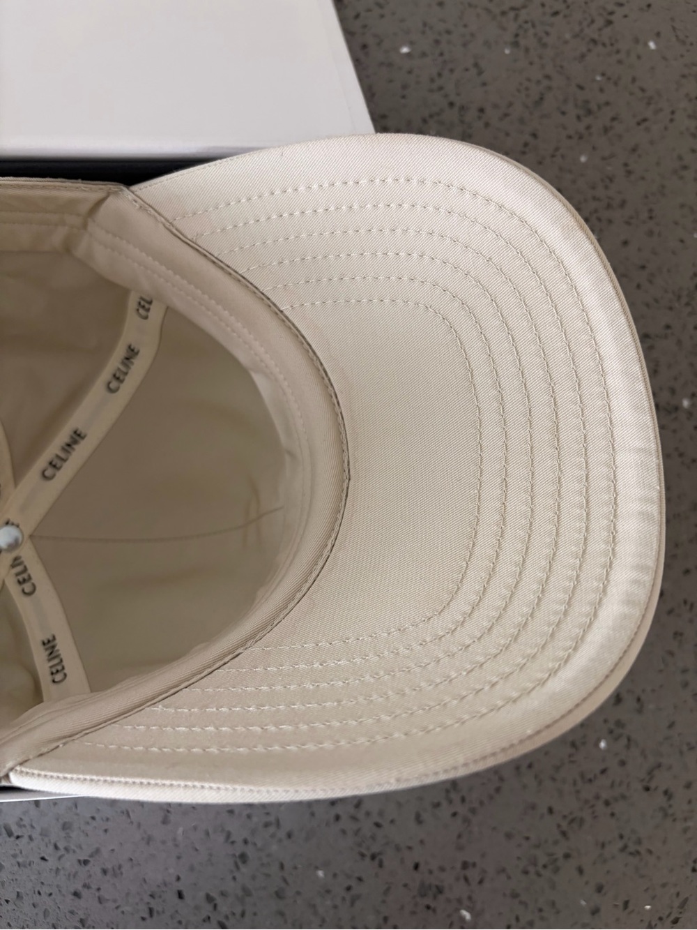 Celine Triomphe Cream Baseball Cap Authentic Size S - Picture 6 of 16